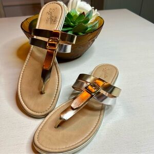 Seychelles metallic sandals, 10